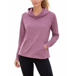 Z By Zella Women's Purple Cowl Neck Long‎ Sleeve Athletic Pullover Hoodie Size S
